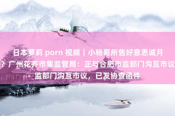 日本萝莉 porn 视频|小杨哥所售好意思诚月饼涉嫌诞妄宣传?广州花齐市集监管局:正与合肥市监部门沟互市议,已发协查函件