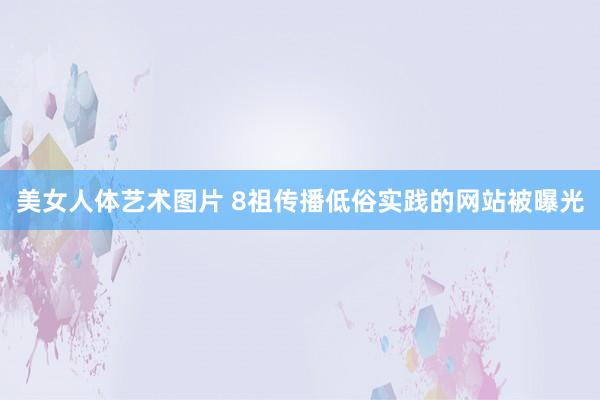 美女人体艺术图片 8祖传播低俗实践的网站被曝光
